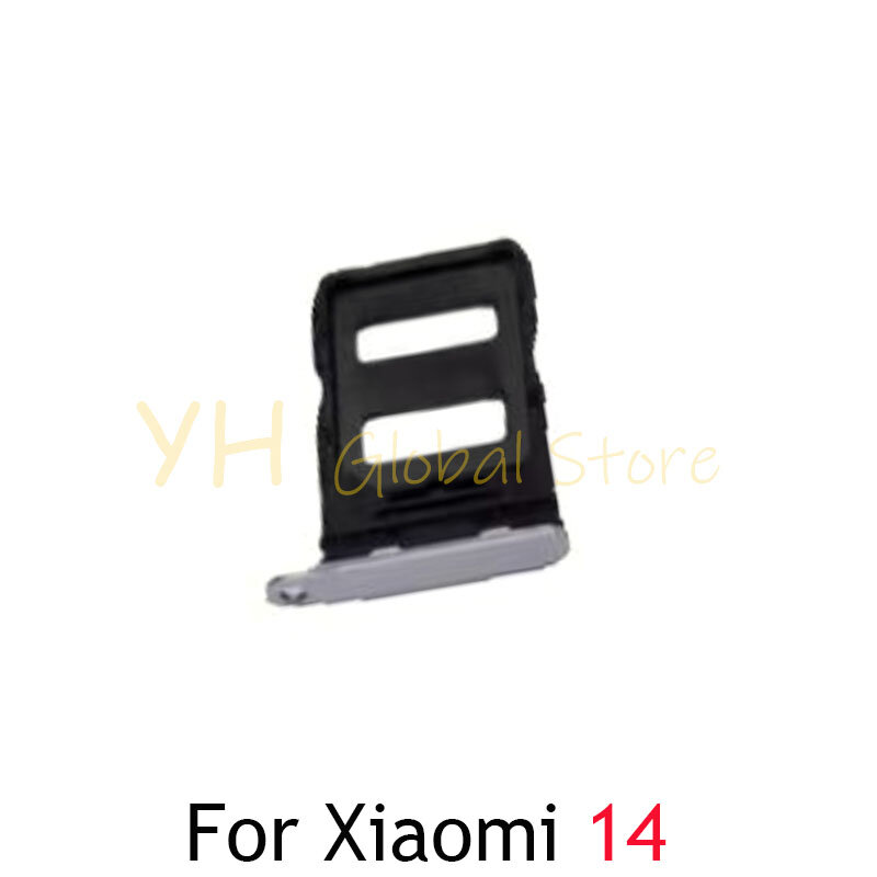 Cartão Sim Slot Tray Holder para Xiaomi Mi 14, Soquete do Leitor de Cartão, Peças de Reparo