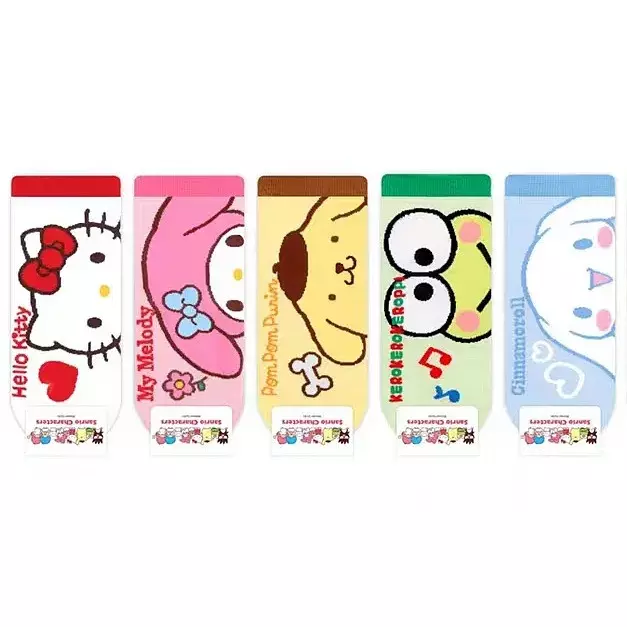 Frauen Socke Cartoon Kawaii Sanrio Druck Socken Baumwolle weich Sanrio Hallo Kitty meine Melodie Cartoon Anime Socken für Mädchen Geschenk