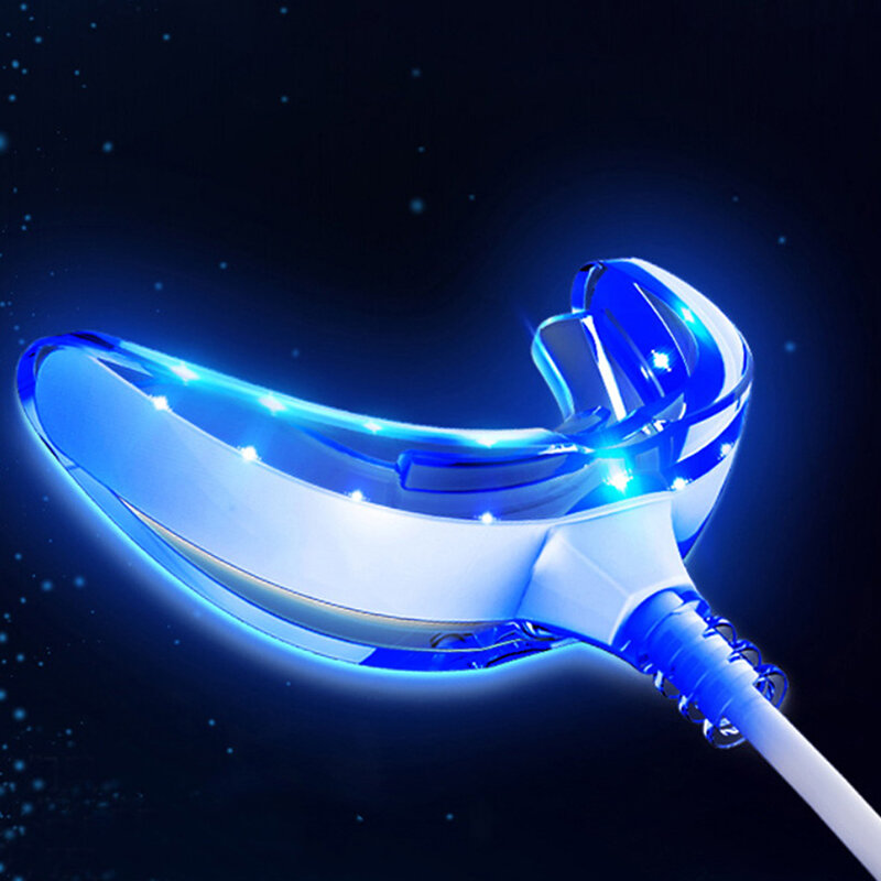 Portátil USB recarregável dentes branqueamento lâmpada, luz azul Oral luz, 3in 1, 16 luzes