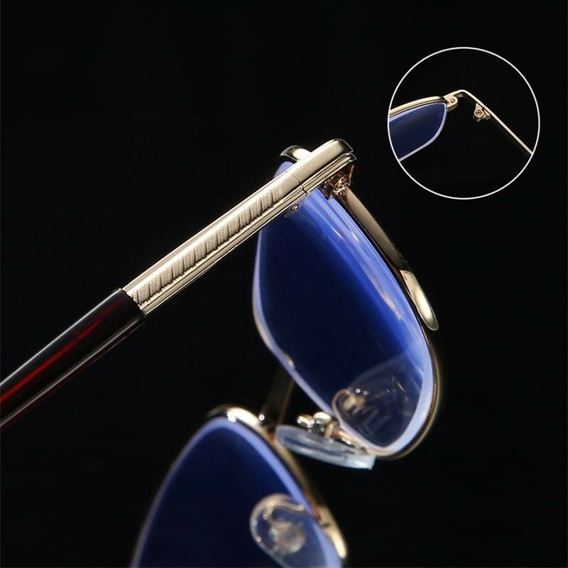 Männer Anti Blaulicht blockierende verschreibung pflicht ige Lesebrille Frauen optische Myopie Linse Brillen fassungen quadratische Metall brillen