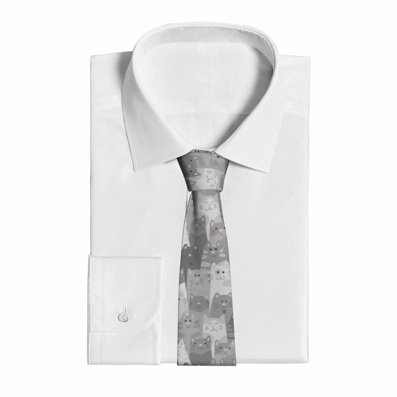 Kreskówka koty szary krawat krawat akcesoria odzieżowe