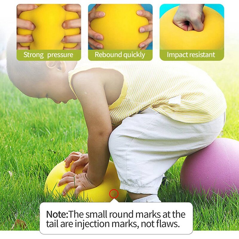 Palline sportive in schiuma ad alta densità non rivestite da 2x7 pollici per bambini palline silenziose in schiuma leggere e facili da afferrare, A