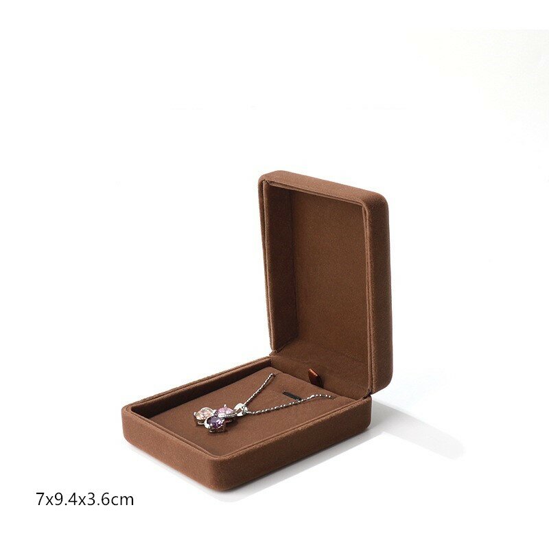 Kotak hadiah perhiasan beludru kelas tinggi untuk cincin anting-anting kalung liontin gelang tampilan perjalanan kotak penyimpanan perhiasan pernikahan kemasan