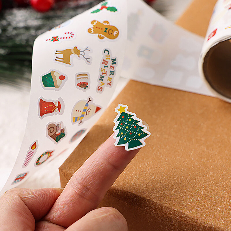 Merry Christmas Decorative Sticker Mini Stickers For Diy Scrapbook Diary Album Decoration Stationery Children Toys
