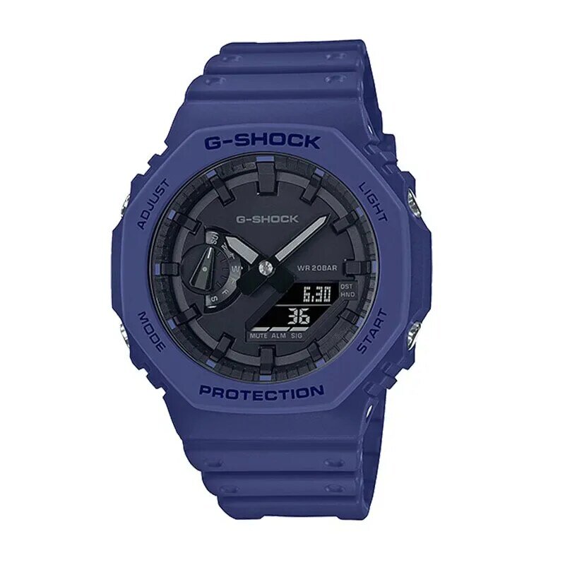 G-多機能メンズ腕時計,限定版,防水,白,黒,LED照明付き,高級ブランド,ga2100