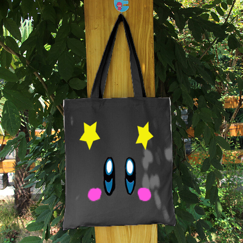 Ladies Shopping Bag Fashion Casual Summer Shoulder Bags Foldable Reusable Shopper Harajuku Style Bag Student Canvas Tote Bag