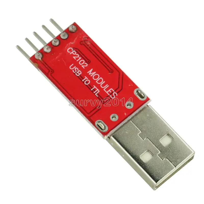 Conversor Serial com Linha Dupont, USB 2.0 para TTL, Download UART STC, Módulo 5Pin, CP2102, 45x14x8mm, 1 Conjunto