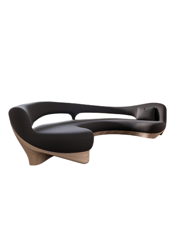 Sofá de tela curvada hueca de Arte de diseño, muebles modernos de estilo italiano, sofá internacional