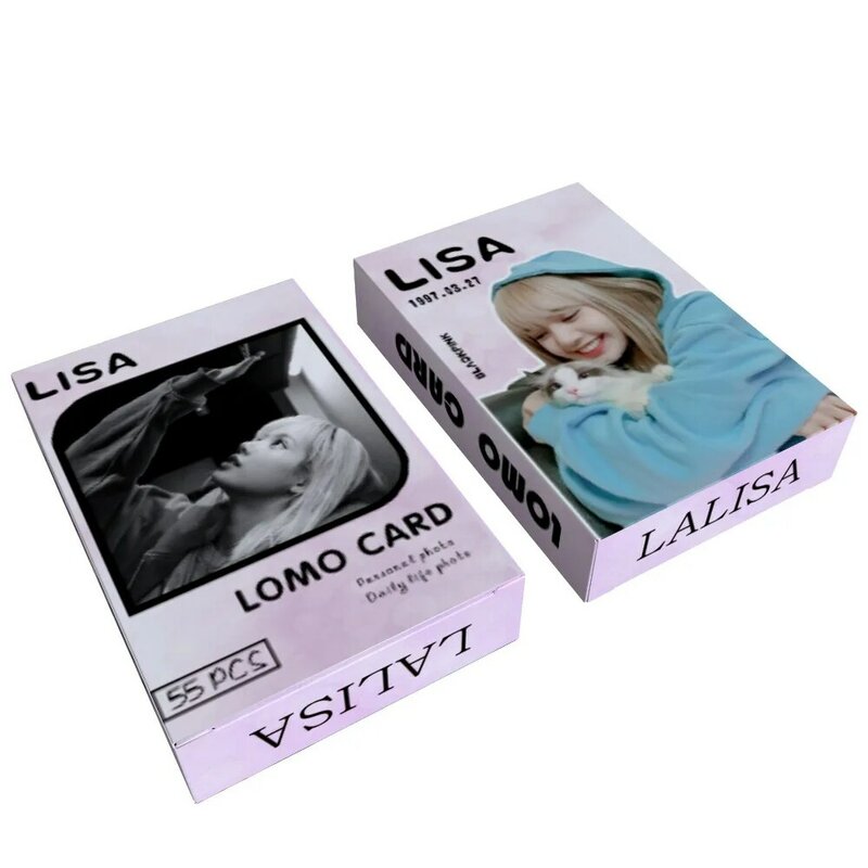 JISOO JENNIE LISA ROSE Photocards, álbum de Pinks negros de 55 piezas, tarjetas fotográficas de estrellas periféricas, colección de Fans, regalos
