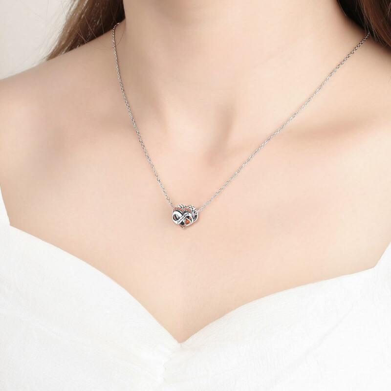 2022 New 925 Sterling Silver Birthstone Heart New design Bead Fit Original Pandora Charms Bracelet Women Jewelry DIY Gift