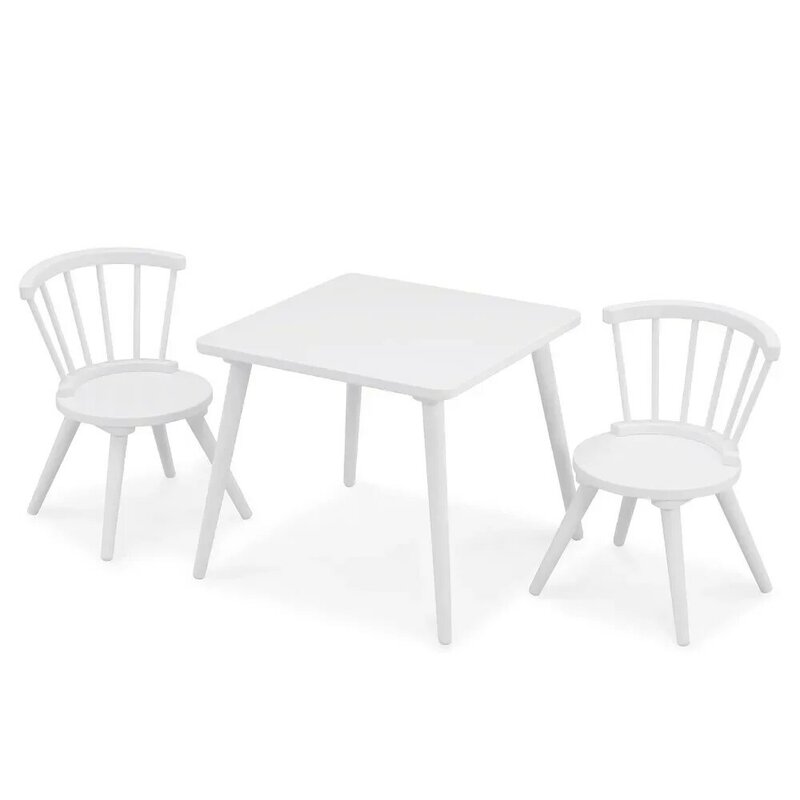 Compiti a casa e altro tavolo e sedie per bambini Set di sedie da tavolo in legno per bambini (2 sedie incluse)-ideale per arti e merci gratis