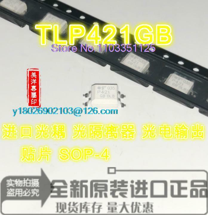 Fonte de alimentação Chip IC, TLP421GB P421GB TLP421GR DIP-4 SOP-4, 50pcs por lote