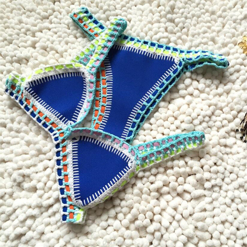 Bikini Sexy de neopreno para mujer, traje de baño de dos piezas, ropa de playa para Surf, brasileño