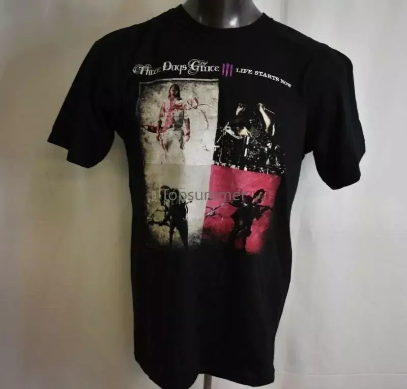 Adult Three Days Grace Life Starts Now 2-Sided Concert Tour Shirt New L