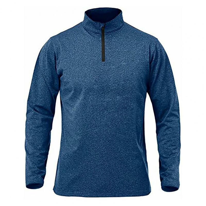 2023 Men's Stand Collar Jacket Solid Color Half Turtleneck Sweater Mens Pullover Warm Stand Collar Men Sweatshirts