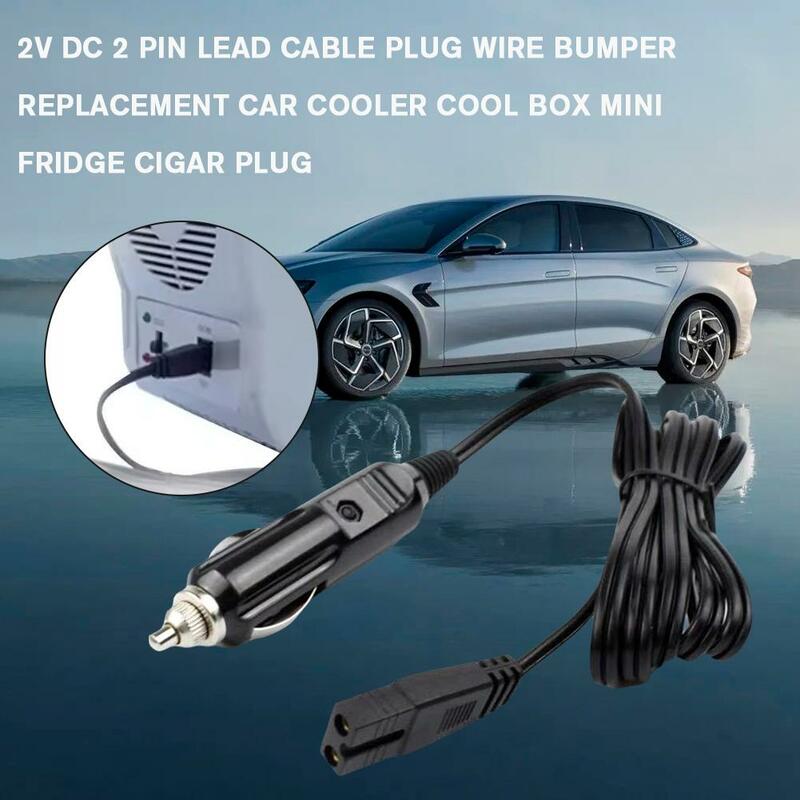 Car Refrigerator Cigarette Lighter Power Cord DC12V Replacement Wire Car Plug Cooler Bumper Cable O9D9