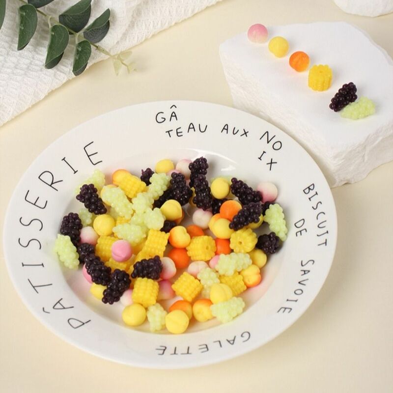 Corn Squeeze Sensory Toys Artificial Fidget Toy Grapes Simulation Kitchen Toy Mini Simulation Food Squeeze Peach Toy Dollhouse