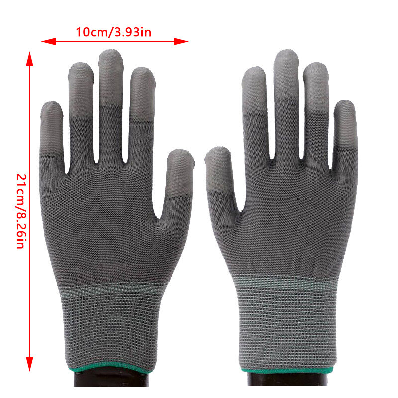 Перчатки с нейлоновым покрытием 1 пара, Нескользящие рабочие перчатки для улицы, высококачественные вентилируемые антистатические пылезащитные промышленные перчатки