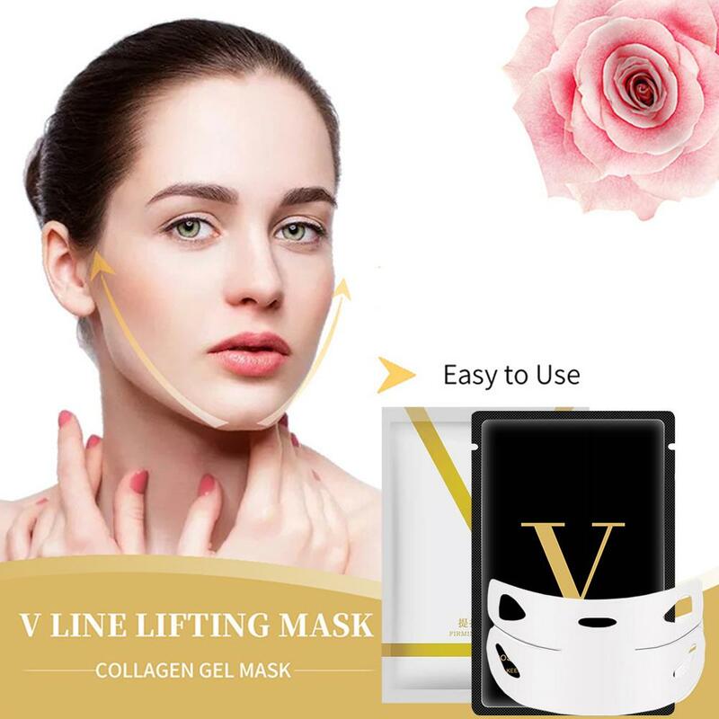 Silicone V Face Lift Mask Soft Gel Anti Wrinkle Tape Bandage Slimming Chin Belt V Reduce Patch Whiten Skin Reusable Shape D Z9A7