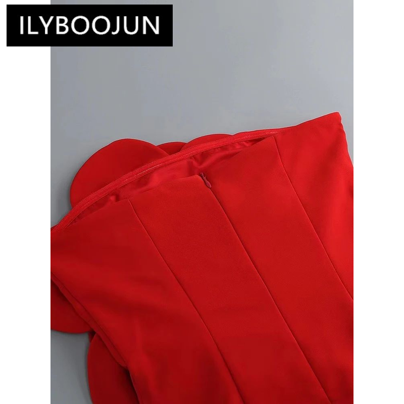 ILYBOOJUN-minivestido adelgazante para mujer, vestido ceñido de cintura alta sin mangas, con apliques de retazos sólidos, 2023