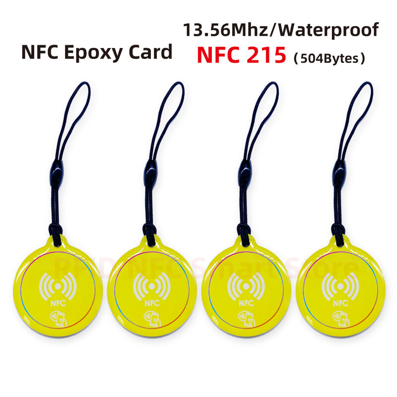 NFC Adhesive Dripping Card 13.56Mhz Smart Card 504Bytes Nt/ag 215 Tag Card Smart Business Card For All NFC Enabled Phone