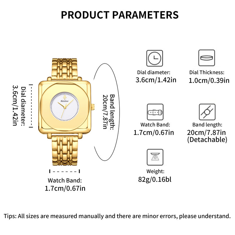 Бренд YaLaLuSi, 2024 г., популярные новые женские часы, роскошная Роскошная деловая коробка для часов с ионным золотым покрытием
