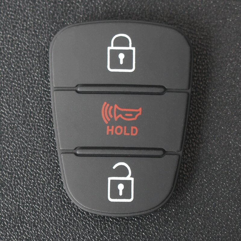 3 Knop Afstandsbediening Auto Key Pad Flip Key Key Black Auto Key Shell Rubber Pad Voor Hyundai Picanto/Solaris/ Accent/Tucson/Kia