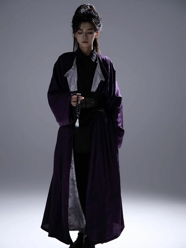 2024 chinese style traditional hanfu  Ancient Style Big Sleeve Shirt women handsome daily hanfu set unisex cosplay hanfu