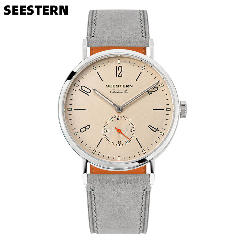 SEESTERN Simple Watch of Men Automatic Mechanical Wristwatches ST1701 Movement Sapphire Crystal Ultra Thin Fashion Clock New 382