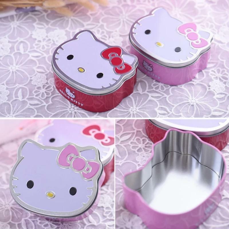 Kawaii Hello Kittys scatole di latta Creative di pasqua Anime Kt Cartoon scatole regalo vuote biscotti di caramelle di pasqua scatole di latta di cioccolato