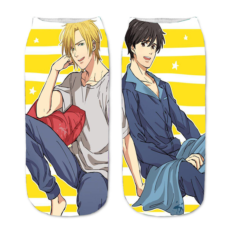 Men Women socks Cosplays Sock Teenager Hip Hop Casual Socks For Anime Banana Fish Socks Cartoon Print Adult Socks