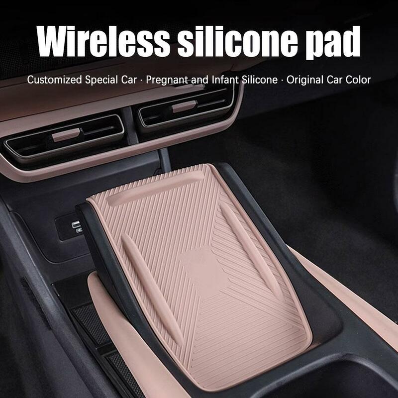 Car Center Console Wireless Charging Mat Washable Anti Skid Pad Anti Slip Mat Silicone For Byd Seagull Accessories S7m8