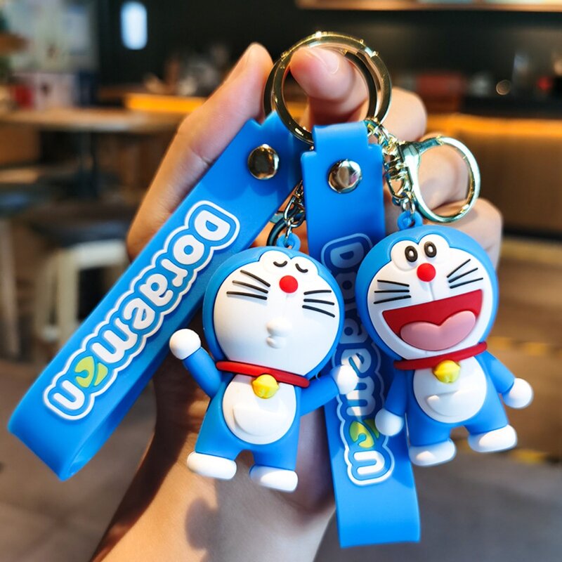 Llavero con colgante de Doraemon de Anime de campana, muñeco Tinker, figuras de gato, Robot, gato, bolso de moda, colgante, regalos de fiesta de Halloween
