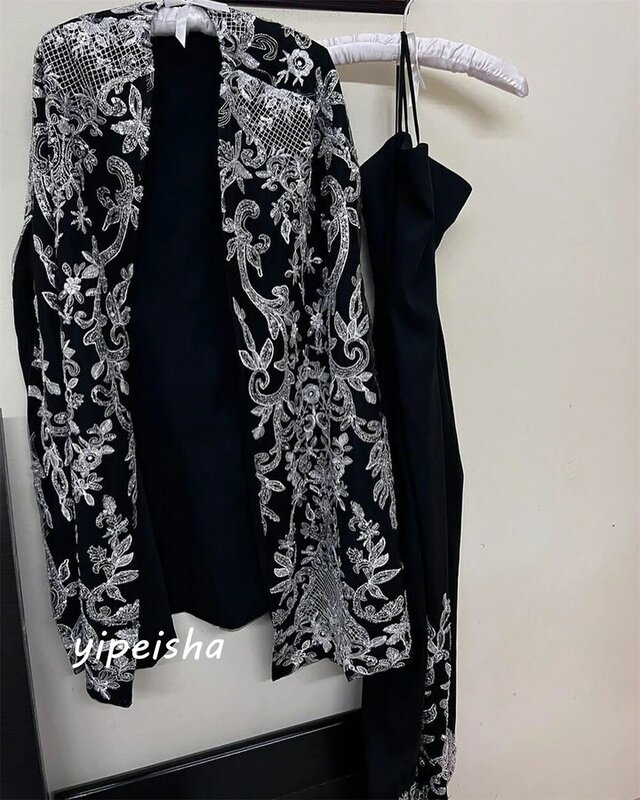 Yipeisha-台形のプレスドレス,エレガントな空中ブランコのイブニングドレス,足首の長さ,高品質のパーティードレス