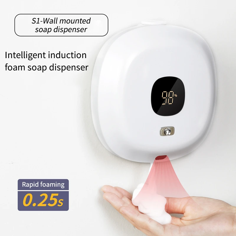 Dispenser automatici di sapone in schiuma bagno lavatrice intelligente con ricarica USB Dispenser di sapone in materiale ABS di alta qualità