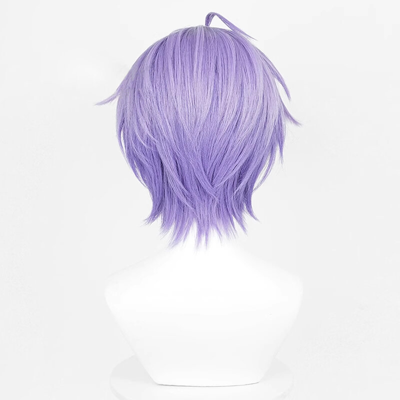 VICWIG NU carnival Kuya Wig Synthetic Men Short Long Straight Purple Game Cosplay Fluffy Heat Resistant Hair Wig for Party