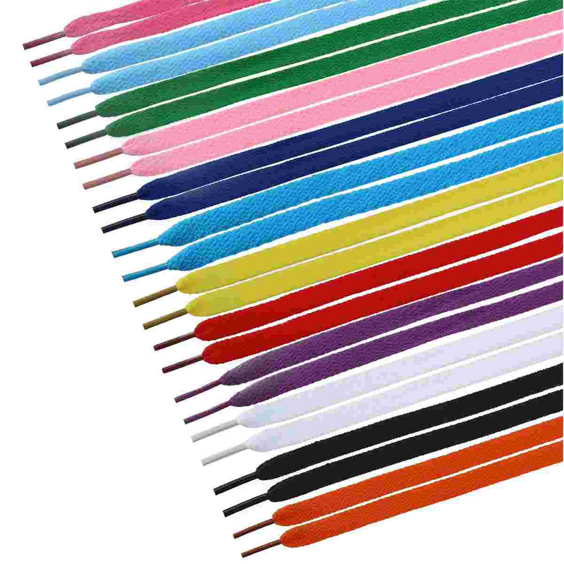Cordones planos de colores para zapatos, cordones de arcoíris para zapatillas y patines, 12 pares