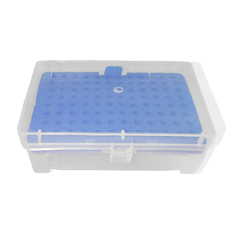 ماصة بلاستيكية صندوق 96 ثقوب ماصة مدرجة صندوق 10ul الكيميائية البيولوجية مختبر ماصة تلميح خرطوشة 96 الآبار 1 قطعة