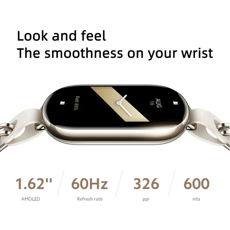 Xiaomi Band 8 Bluts auer stoff 1.62 ''amoled Bildschirm Smart bracelet 7 Farbe lange Akkulaufzeit 150 Sport modi mi Band 8
