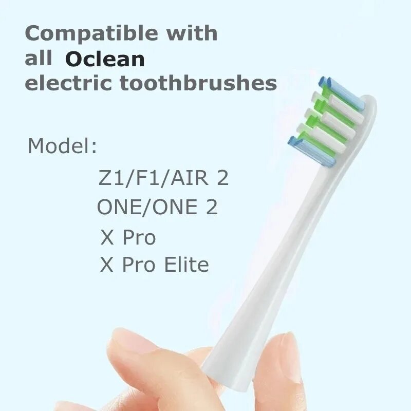 12PCS Tooth Brush Heads Suitable For Oclean Electric Toothbrush X/ X PRO/ Z1/ F1/ One/ Air 2 /SE Sonic Soft Vacuum Bristle