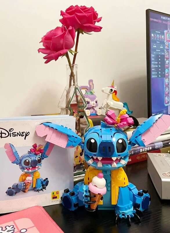 Bloques de construcción de Stitch de Disney, juguete de montaje de alta calidad, modelo de figura de acción, regalo de rompecabezas, regalo coleccionable, 43249