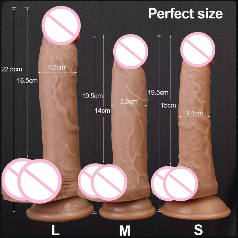 Galo vibrador realista para mulheres, brinquedos sexuais anais, enorme pênis falso grande com ventosa, ponto G flexível, eixo curvo e bola, 22,5 cm
