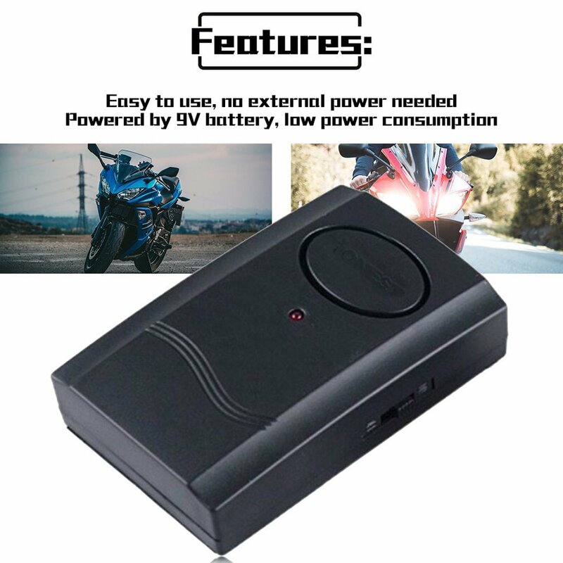 Wireless Vibration Alarm Home Security Motorcycle Car Door Window Anti-Theft Burglar Detector Sensor 120dB Remote Control