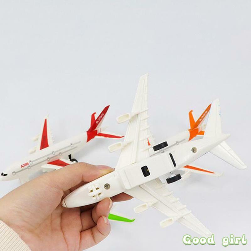 1Pc Terugtrekken Vliegtuig Speelgoed Luchtbus Model Kind Kinderen Fashing Passagiersvliegtuig Speelgoed Passagiersmodel Speelgoed