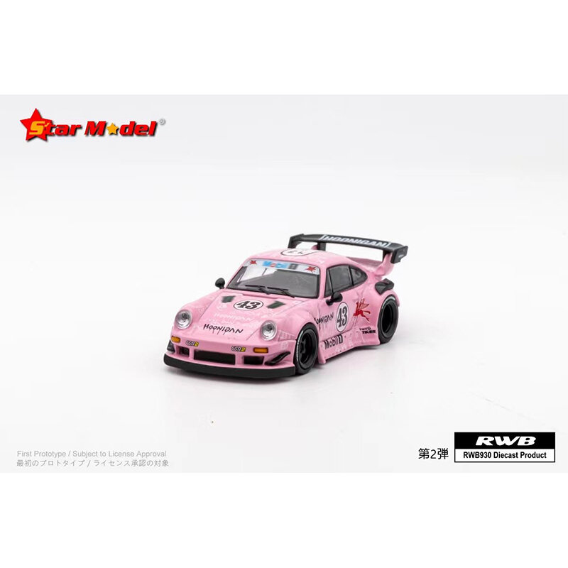 Modelo de carro diecast diecast miniatura, brinquedos Hoonigan Pink Drift, estrela Em estoque, 1:64 RWB 911 930
