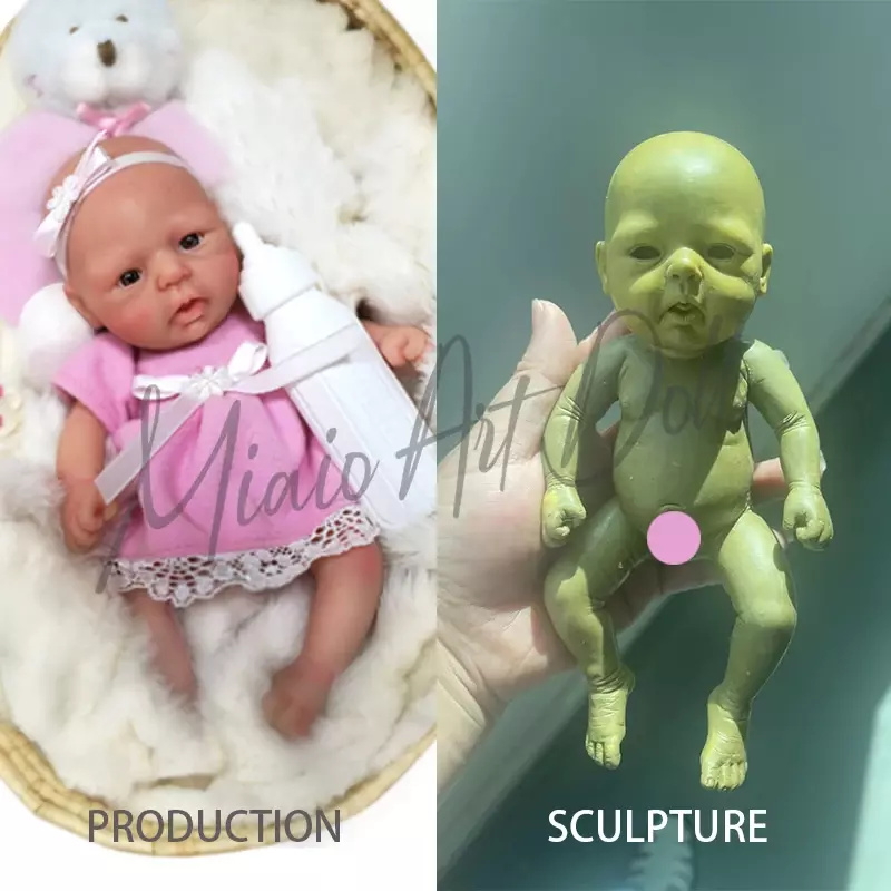 Muñeca de bebé de silicona de cuerpo completo para niños, Mini muñeca Reborn realista de 7 ", superprecio, antiestrés