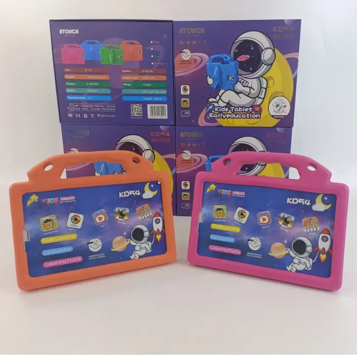 Atouch New Arrival KD54 8 Inch Preschool Early Education Learning Tablet for Children Kids with Small Toys