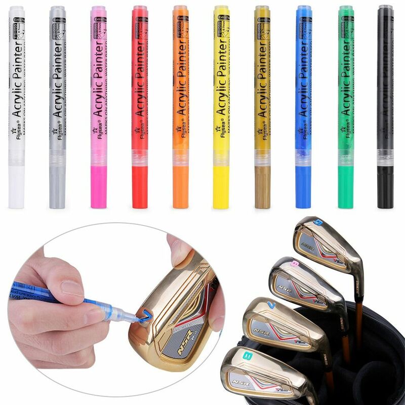 Bolígrafo de Tinta acrílica que cambia de Color para palos de Golf, protector solar fuerte, cubierta impermeable, accesorios de Golf, pintor Acrílico