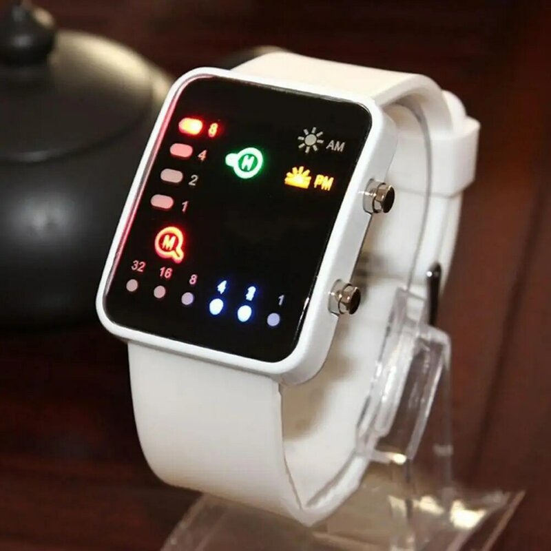 Привлекательные электронные часы с отображением даты, ювелирные изделия, силиконовые часы для женщин и мужчин, светодиодные наручные часы с цифровым механизмом