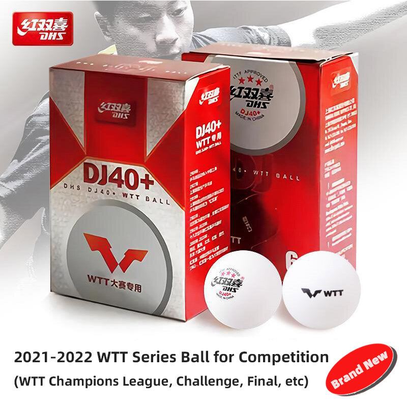Мячи DHS DJ40 + для пинг-понга, 3 звезды, профессиональные мячи для настольного тенниса из АБС-пластика, новый материал для Олимпийских стандартов
